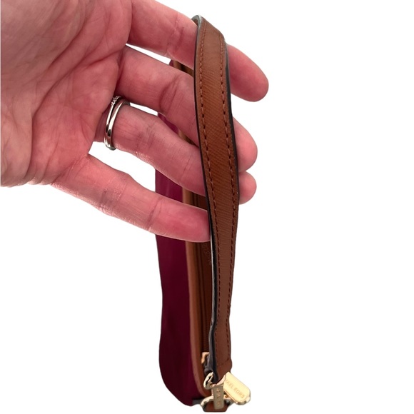 Michael Kors Kampton Maroon Nylon Wristlet - Picture 16 of 17